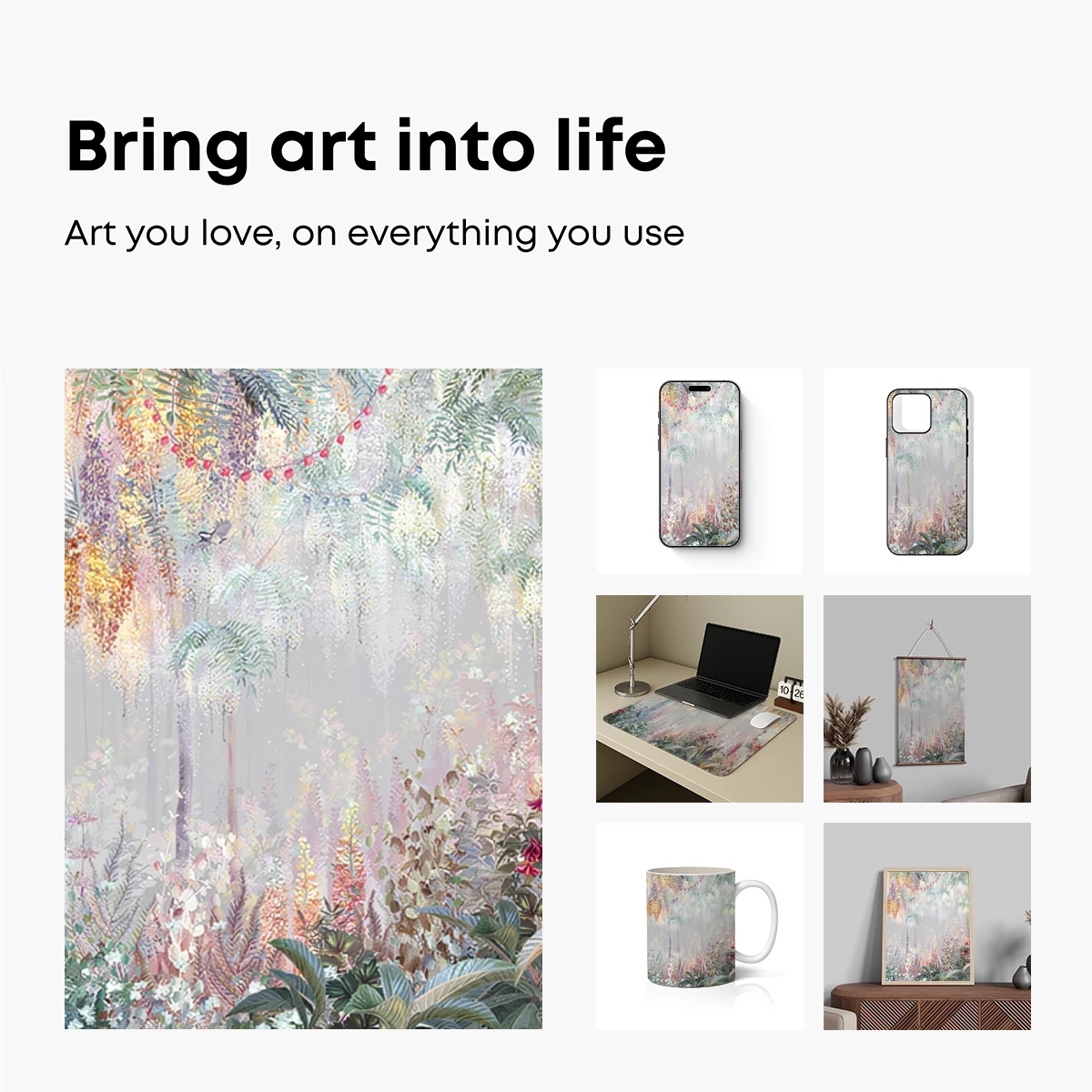 Enchanted Floral Canopy: A Surreal Garden Symphony - Image 2