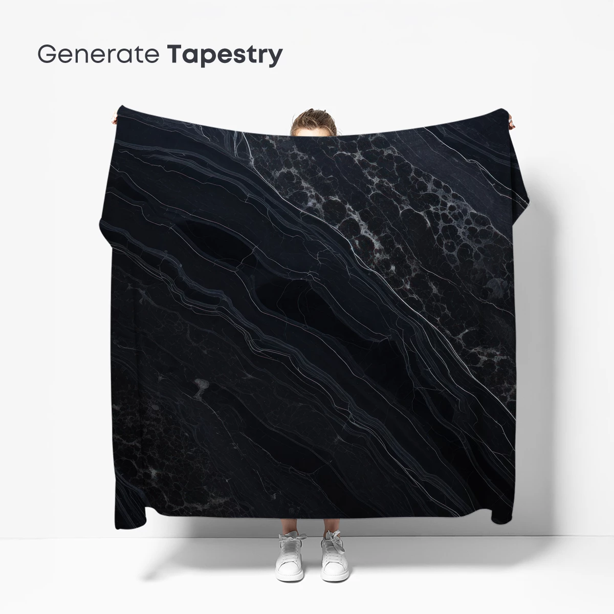 Eternal Night Veins: Dark Marble Elegance - Image 5
