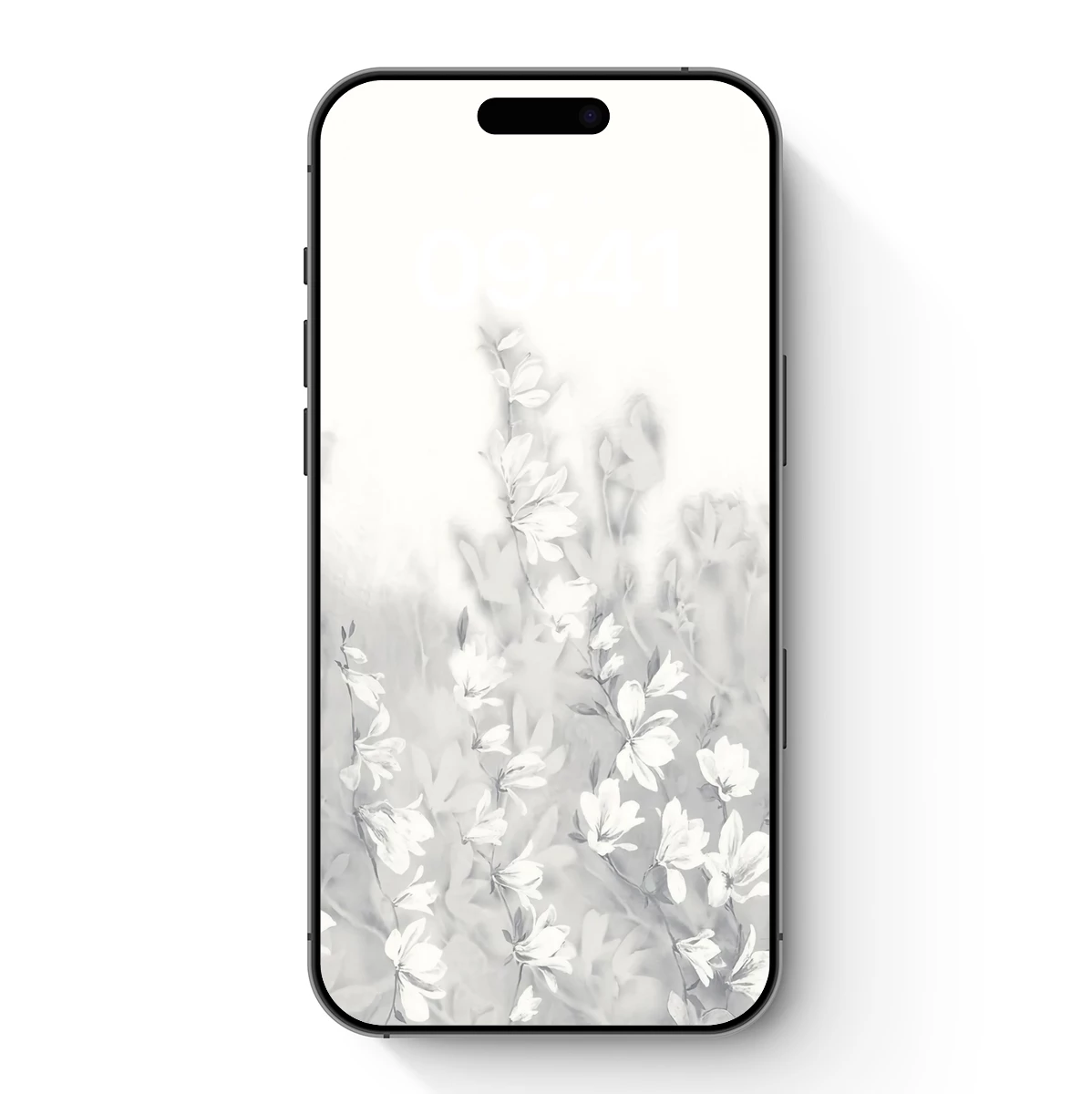 Ethereal Blossoms in Monochrome Mist