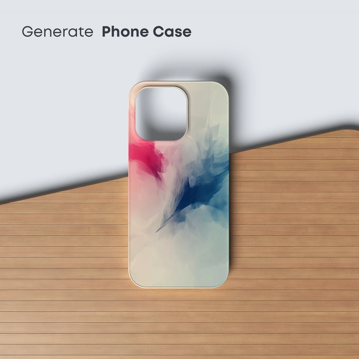 Abstract Fusion: Red and Blue Brushstrokes - Image 3