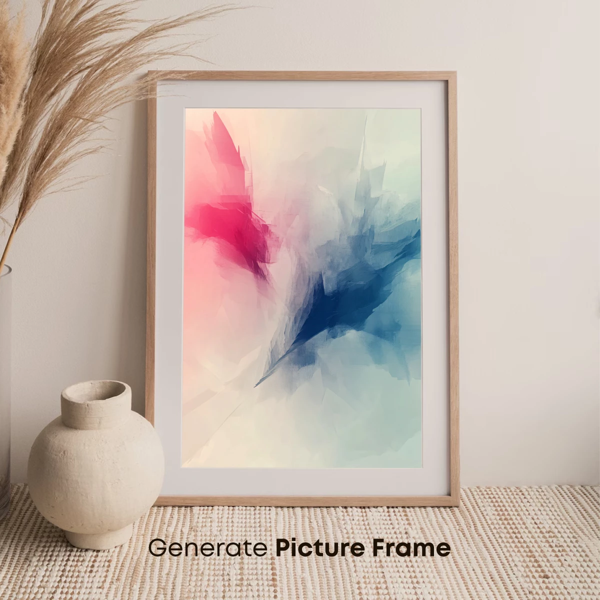 Abstract Fusion: Red and Blue Brushstrokes - Image 7