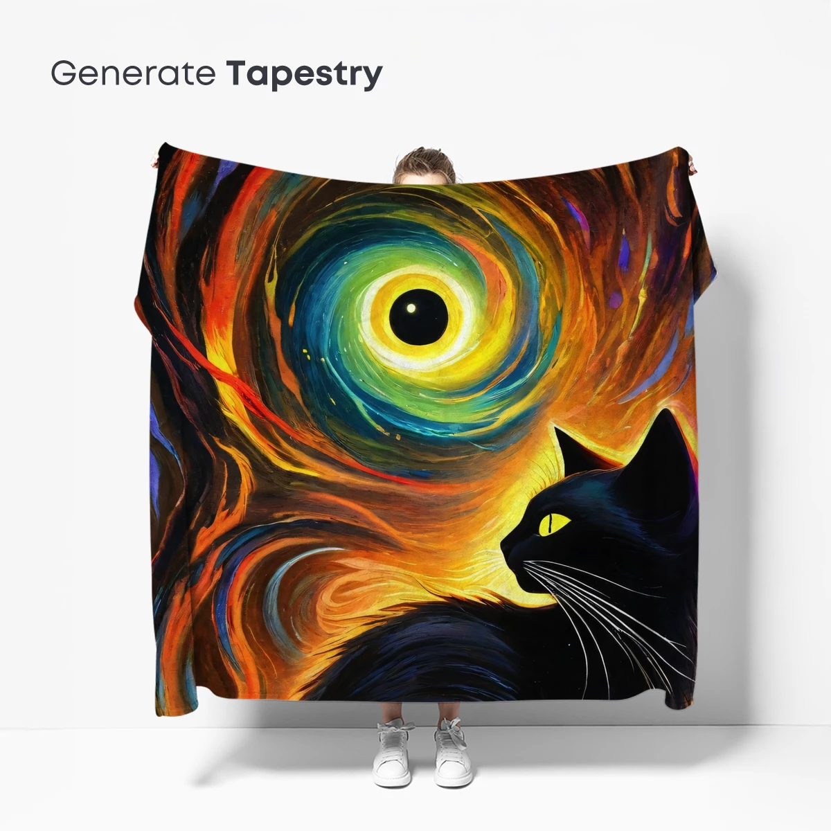 Cosmic Cat: Whirlwind of Colors and Shadows - Image 5