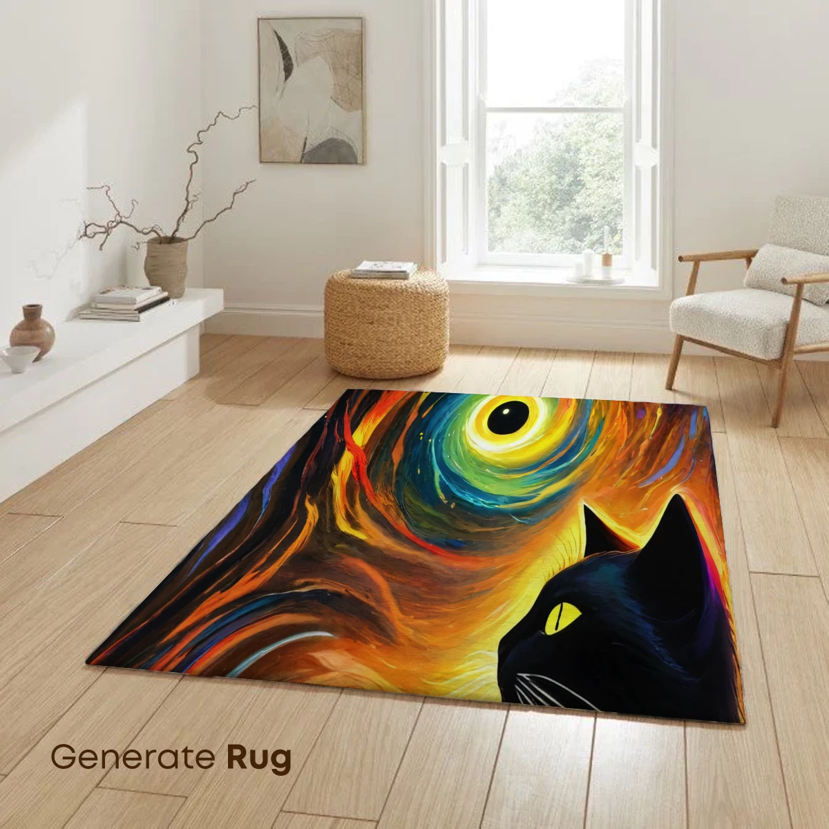 Cosmic Cat: Whirlwind of Colors and Shadows - Image 6