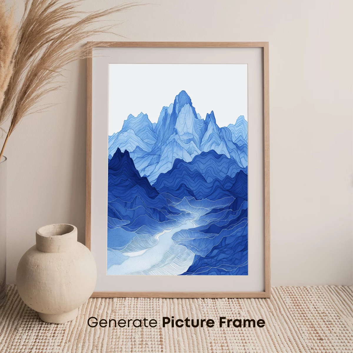 Blue Mountain Symphony: Layered Peaks in Harmony - Image 7