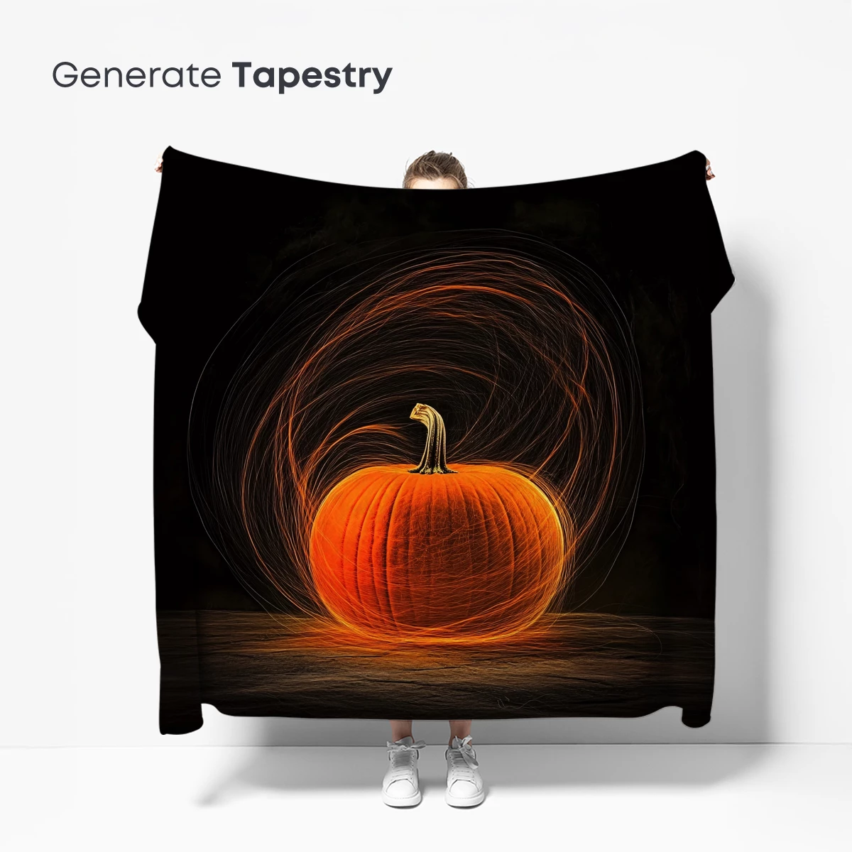 Glowing Pumpkin with Ethereal Swirls - Image 5