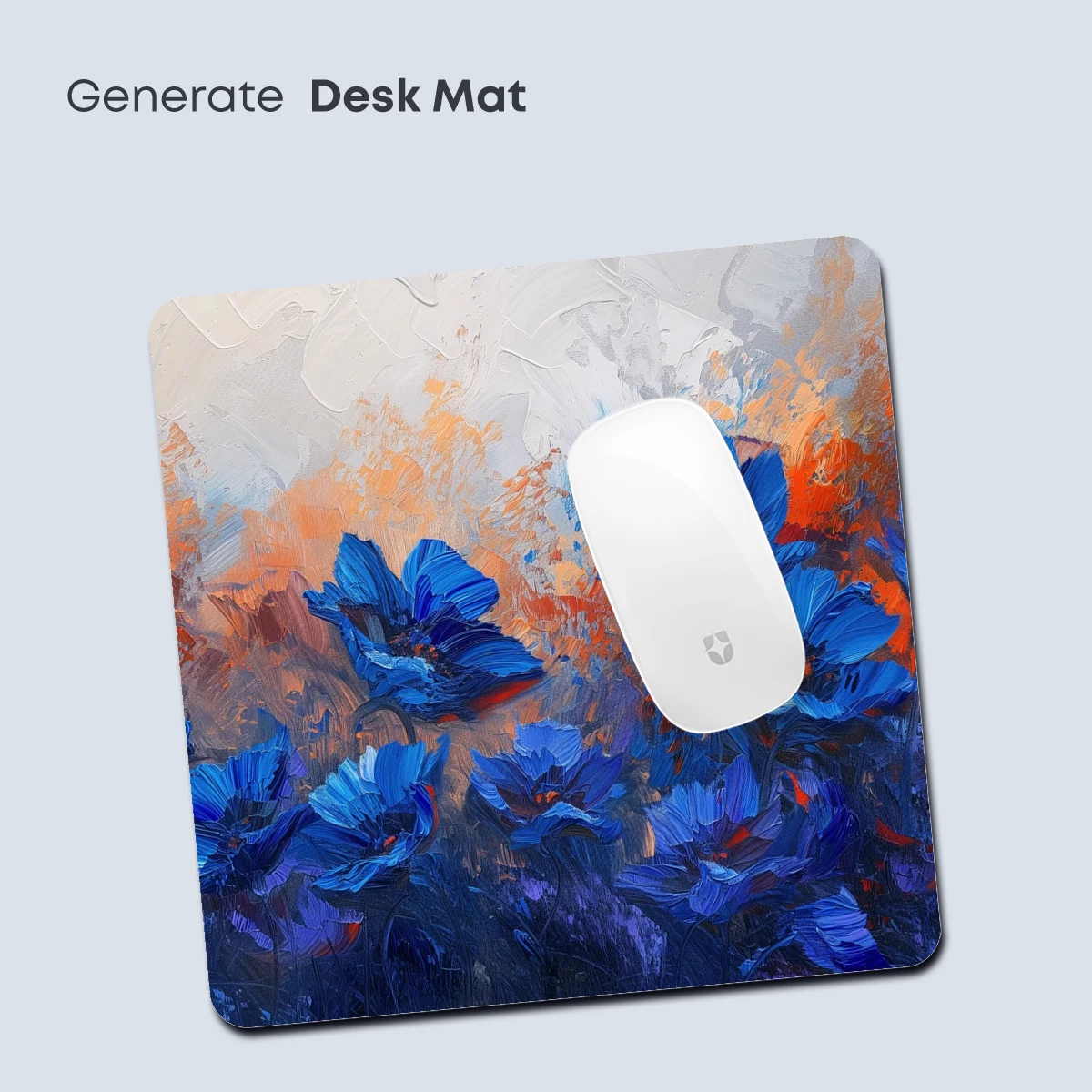 Blue Floral Symphony in Abstract Expressionism - Image 4