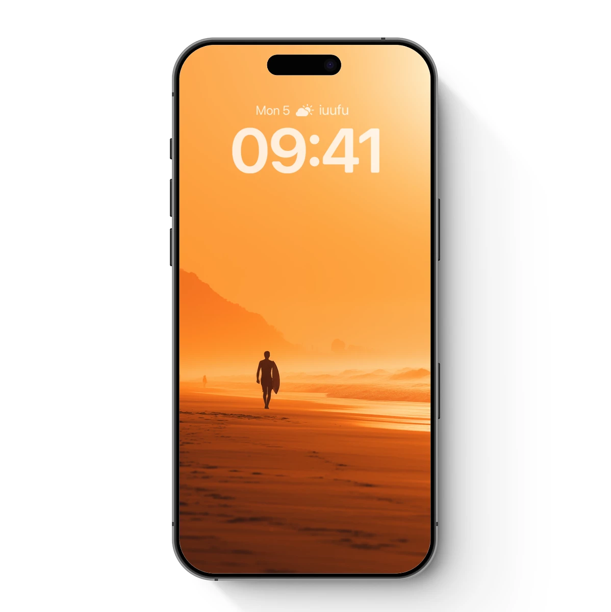 Golden Sunset Surfer Silhouette