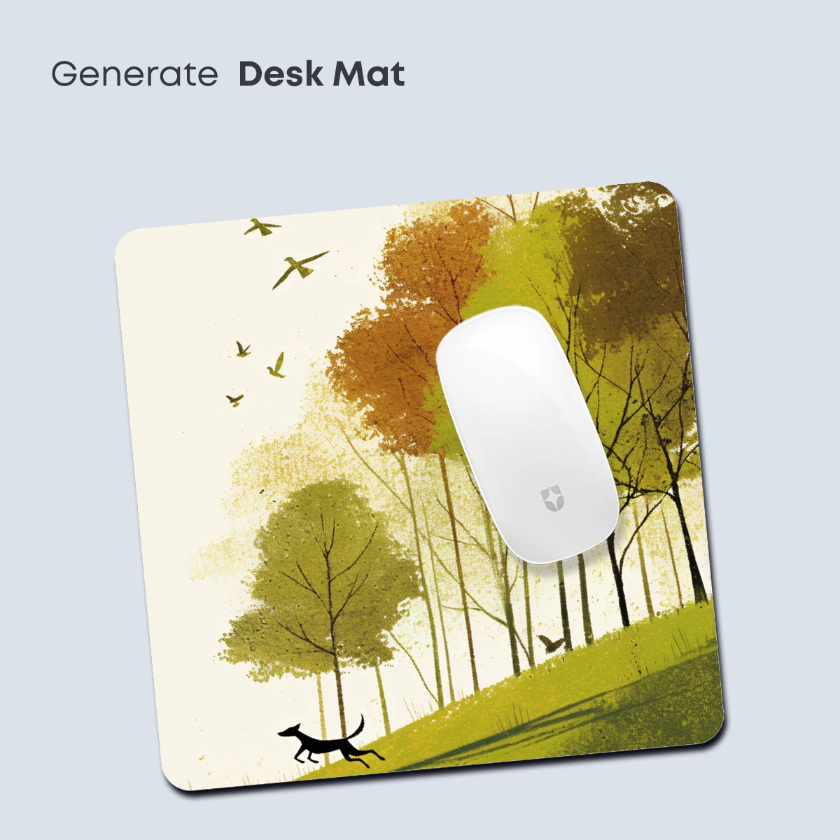 Autumnal Sprint: Silhouette Dog in a Vibrant Forest - Image 4