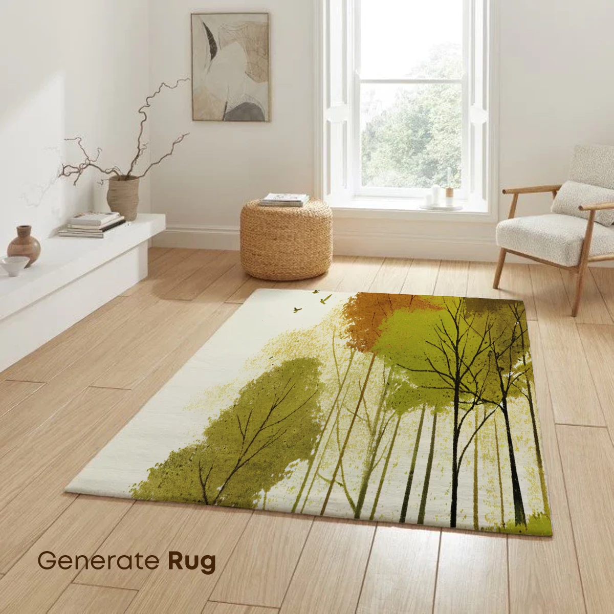 Autumnal Sprint: Silhouette Dog in a Vibrant Forest - Image 6