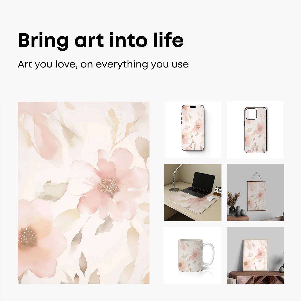 Blush Blossoms: Watercolor Elegance