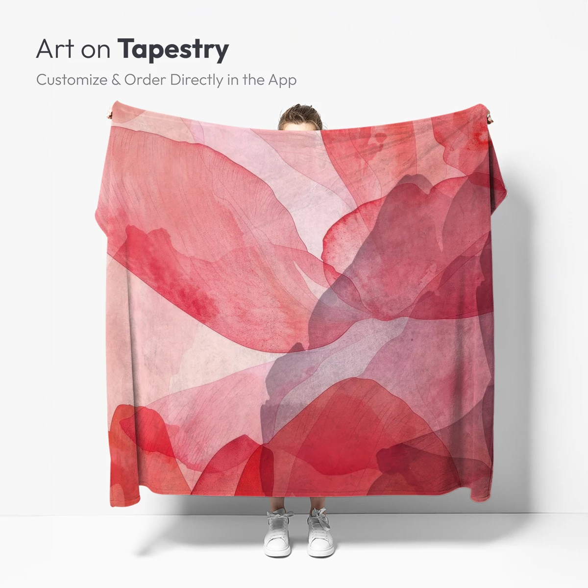 Crimson Petal Symphony: Watercolor Elegance - Image 5