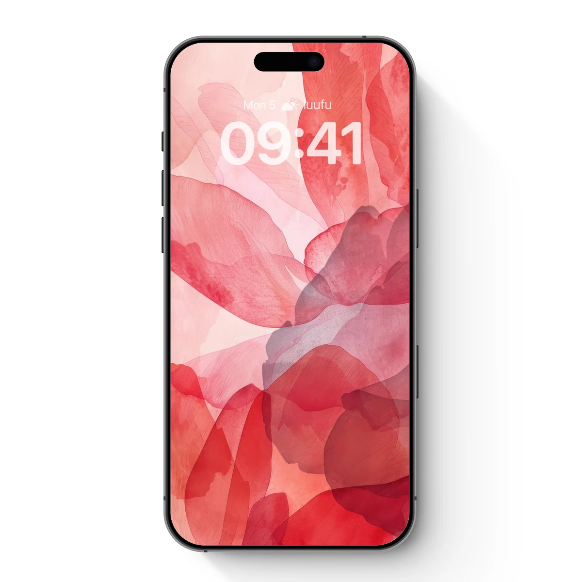 Crimson Petal Symphony: Watercolor Elegance