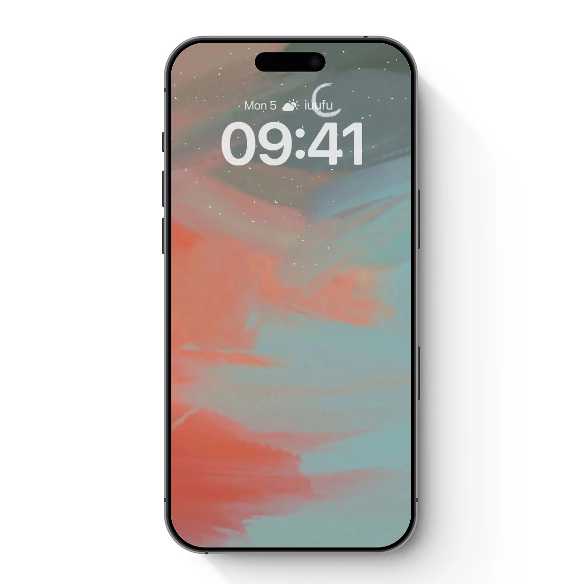 Crescent Moon Over Abstract Skies