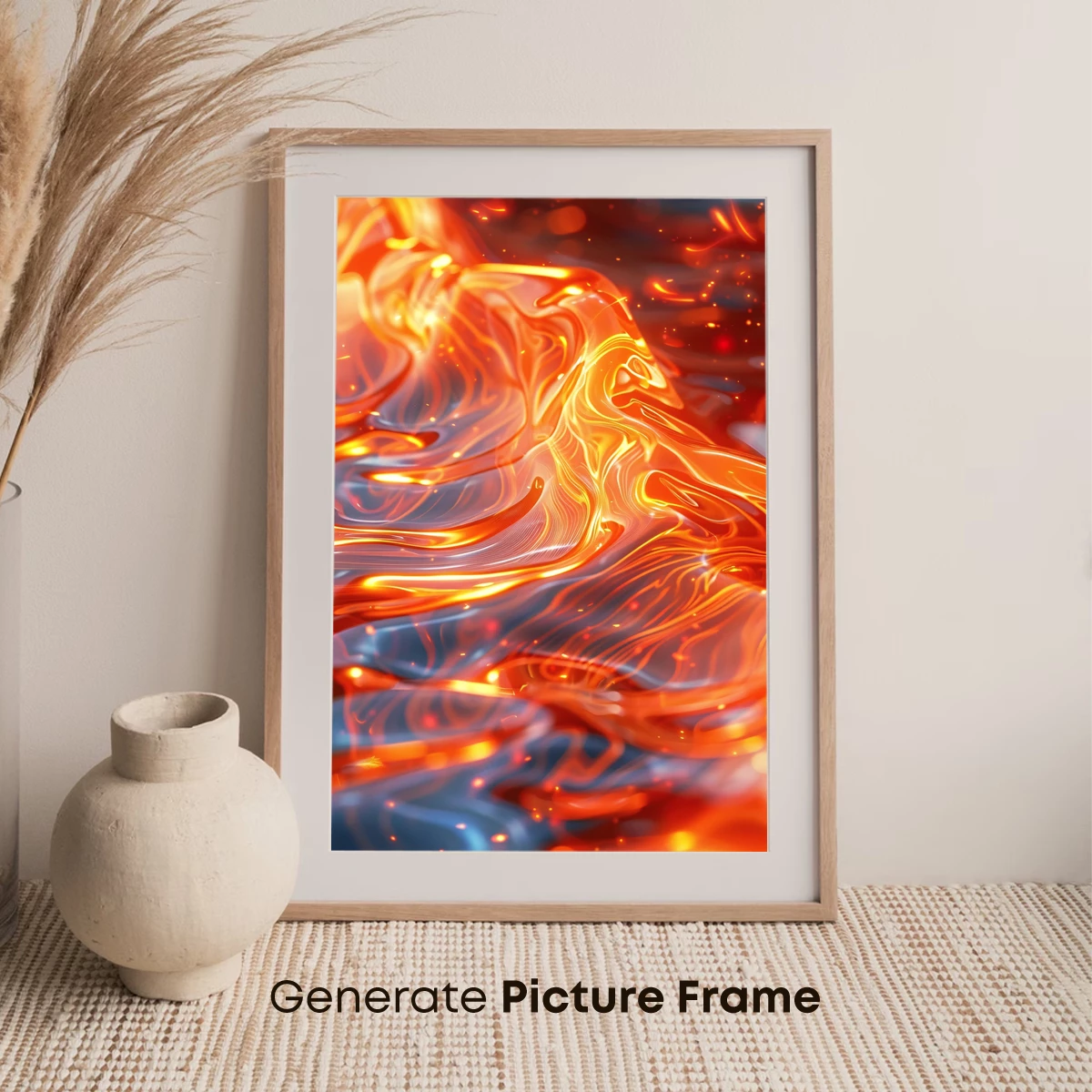 Fiery Lava Dance: Abstract Fusion Art - Image 7