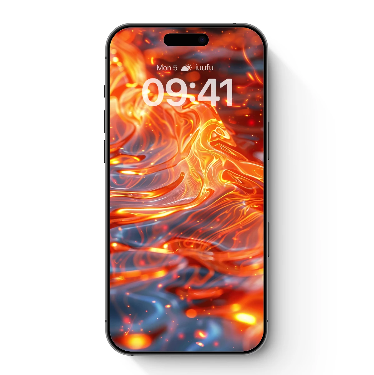 Fiery Lava Dance: Abstract Fusion Art