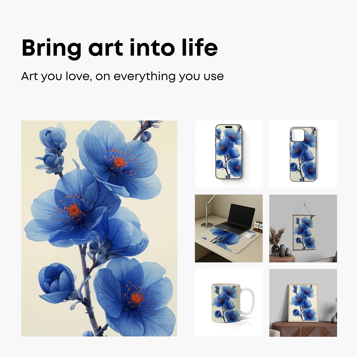 Azure Blossoms: Ethereal Blue Flowers in Bloom - Image 2