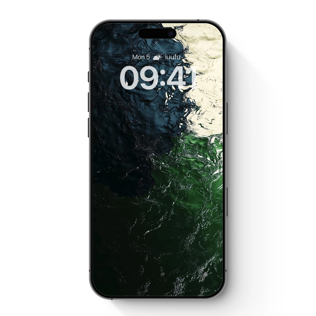 Ethereal Tides: Dark Depths Merge with Verdant Waves