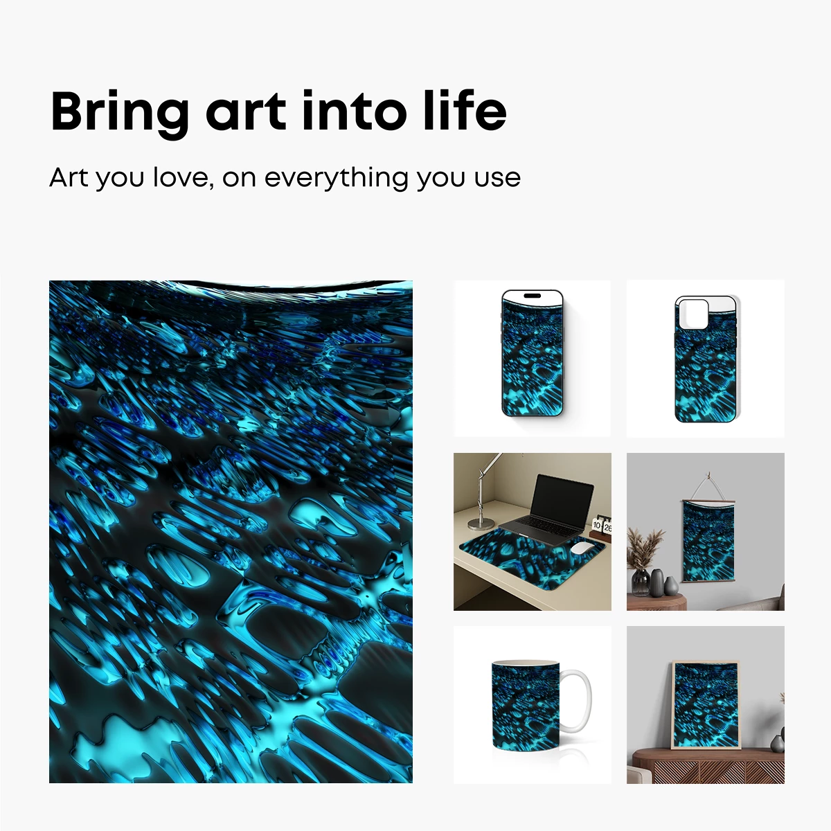 Blue Abyss: Liquid Sculpture in Motion - Image 2