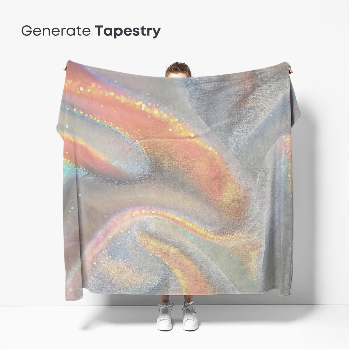 Iridescent Silk Symphony: Glittering Waves of Light - Image 5