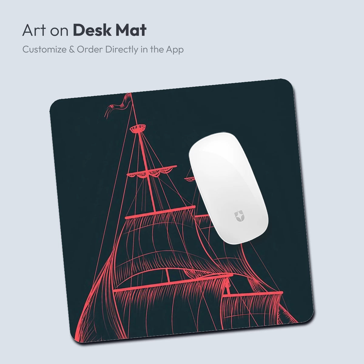 Crimson Sails: Nautical Elegance in Monochrome - Image 4