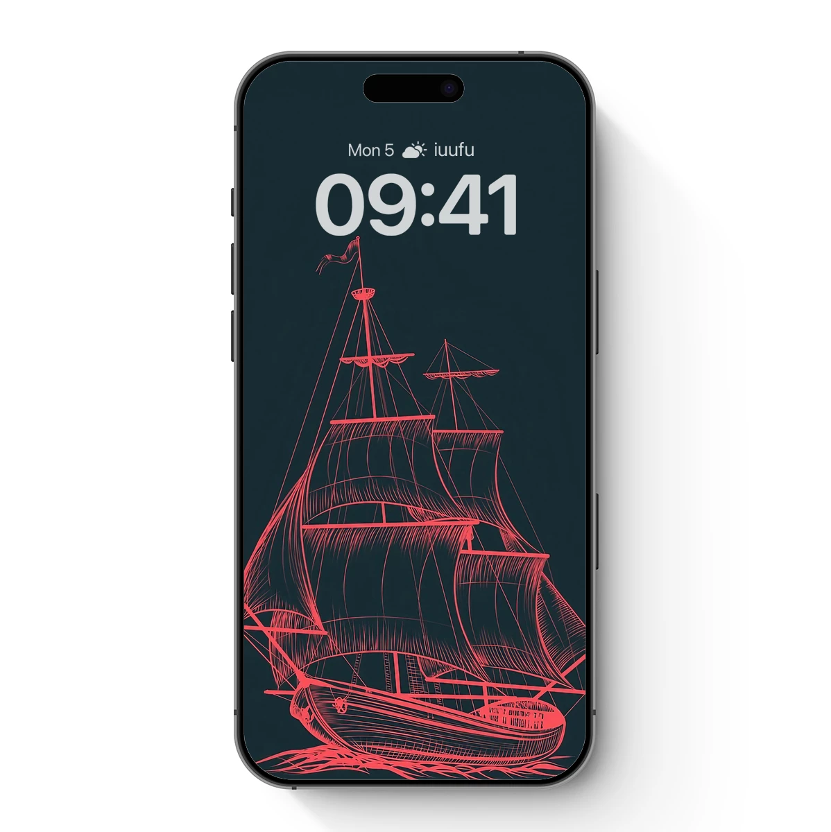 Crimson Sails: Nautical Elegance in Monochrome