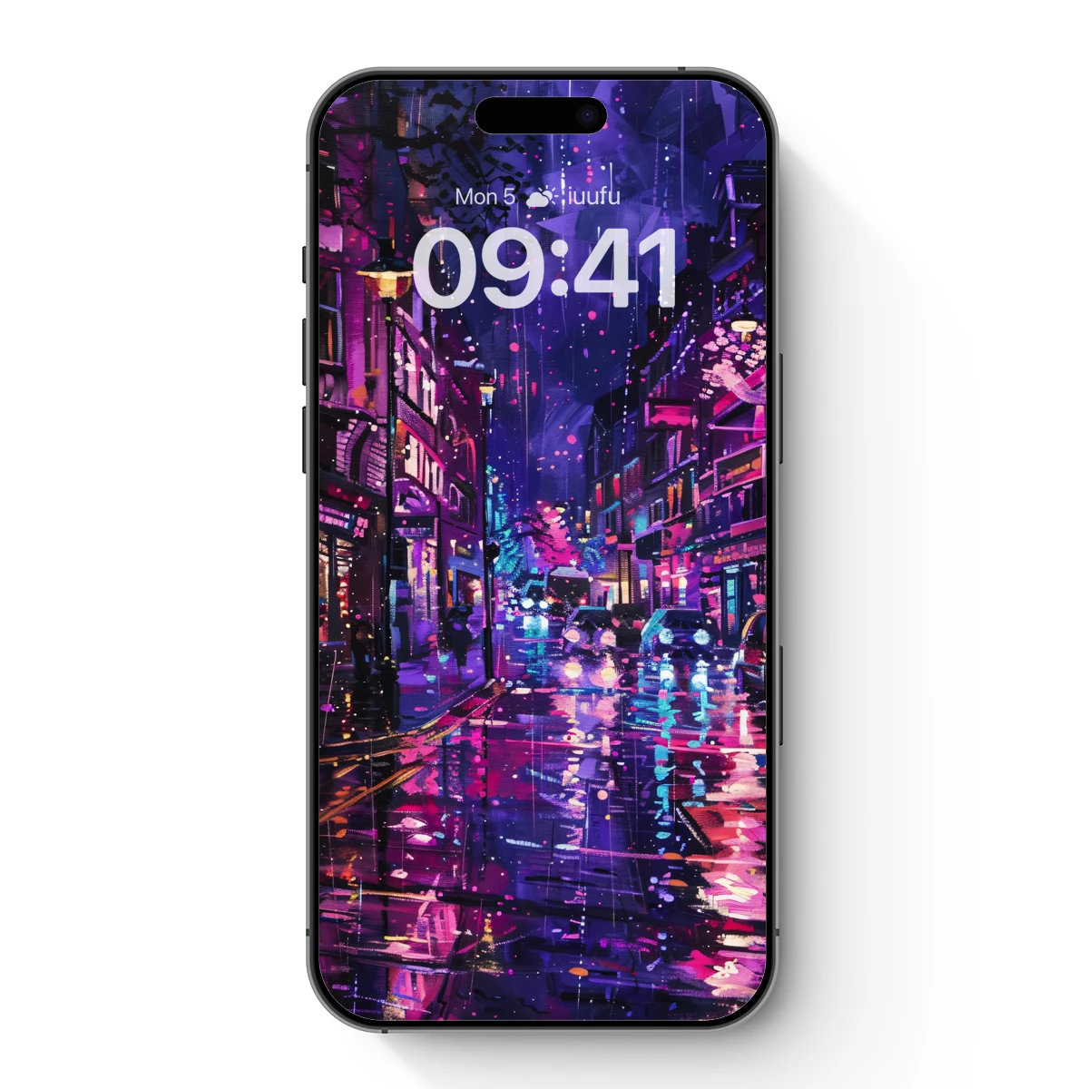 Neon Rain Symphony: Cyberpunk Cityscape