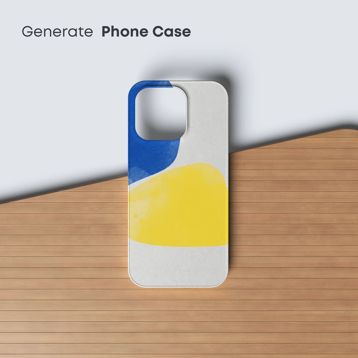 Abstract Harmony: Blue and Yellow Fusion - Image 3