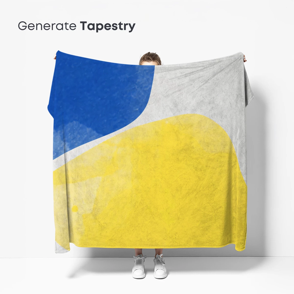 Abstract Harmony: Blue and Yellow Fusion - Image 5