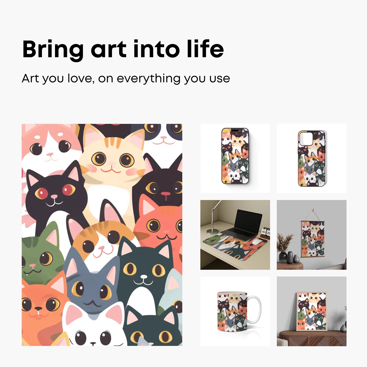 Cuddly Cat Crew: Whimsical Feline Gathering - Image 2