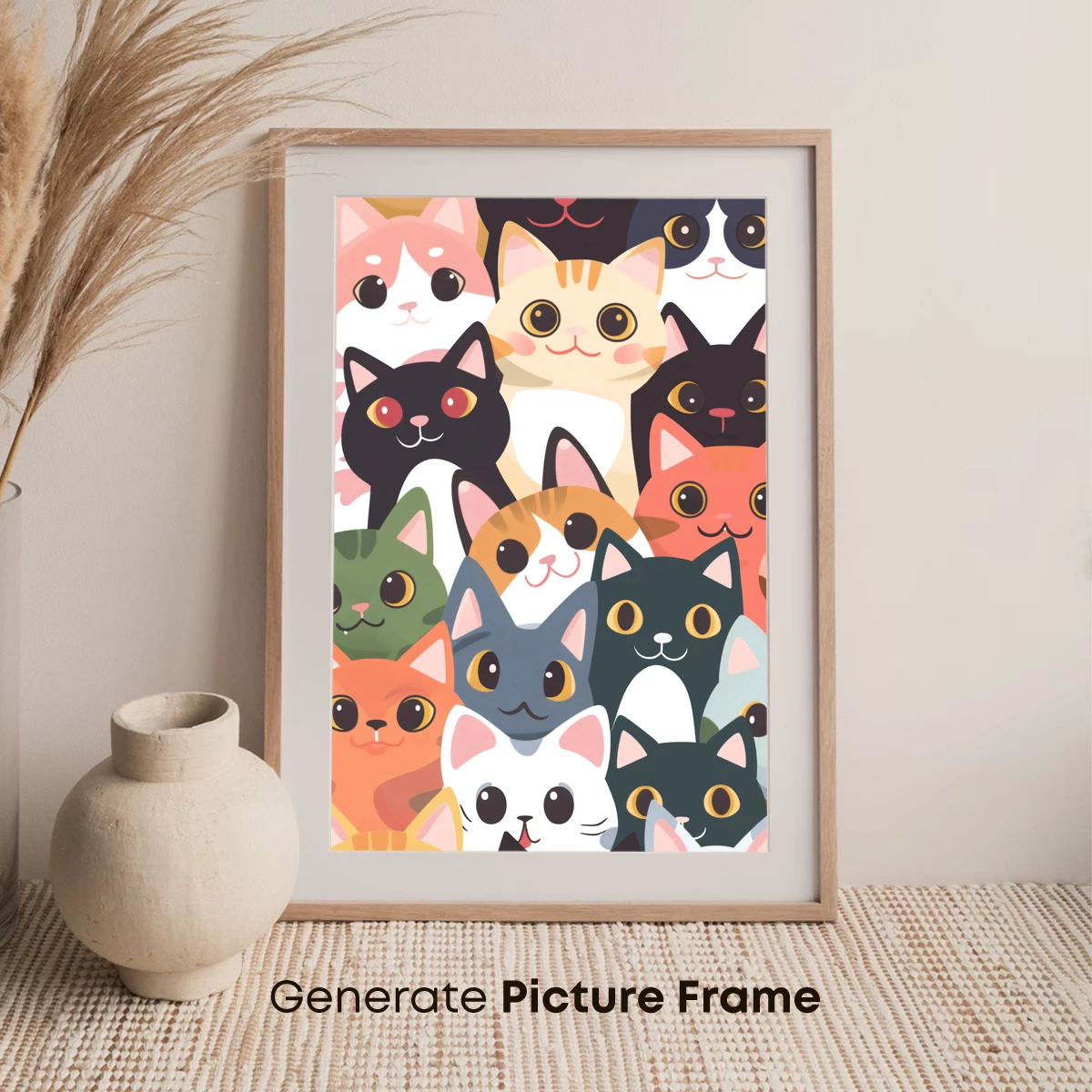 Cuddly Cat Crew: Whimsical Feline Gathering - Image 7