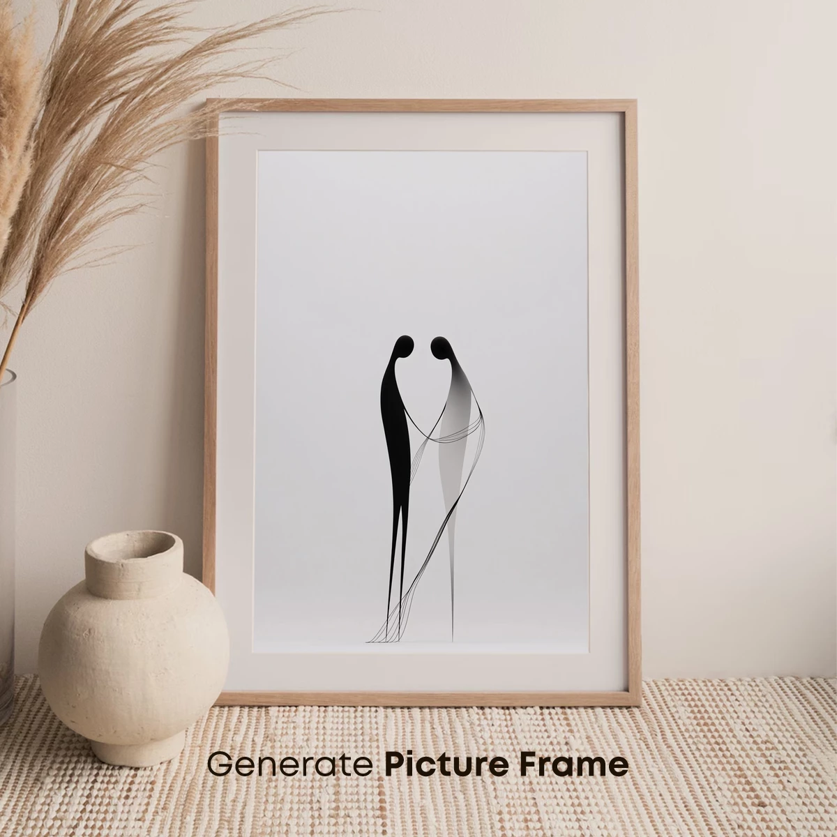 Elegant Embrace: Abstract Silhouettes in Harmony - Image 7