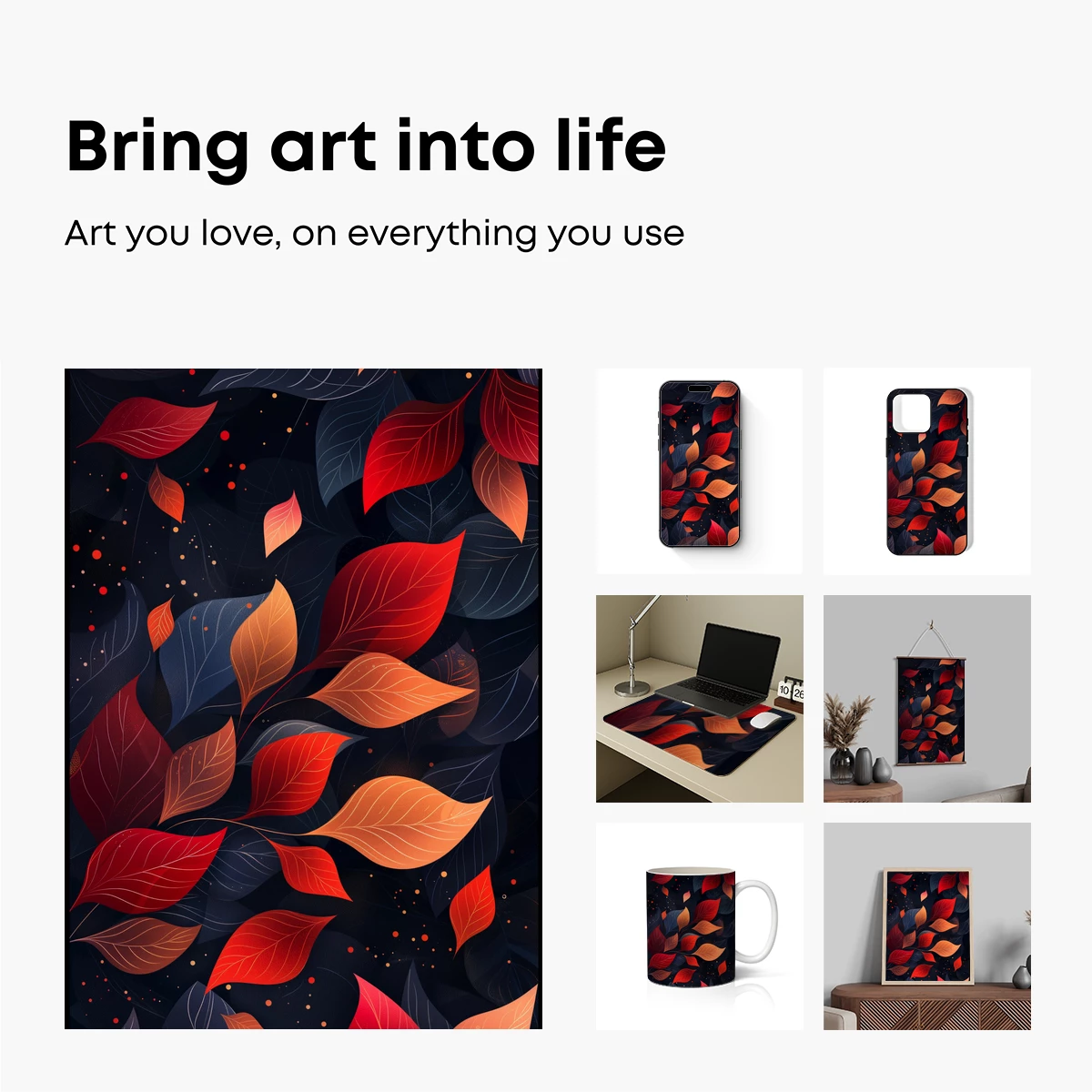 Autumnal Leaf Symphony in Vibrant Hues - Image 2