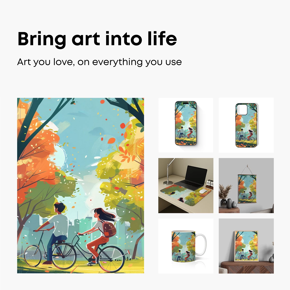 Autumn Bike Ride: Vibrant Fall Colors in Motion - Image 2