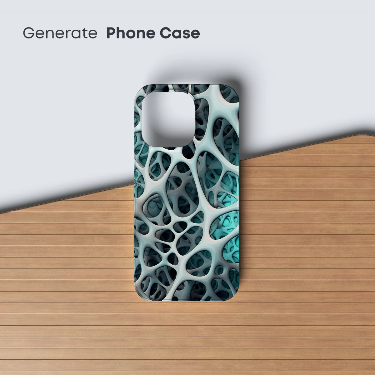 Cyan Lattice Dreams: Abstract Organic Weave - Image 3