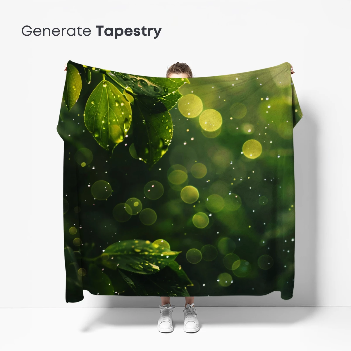 Dew-Kissed Leaves in Sunlit Forest - Image 5