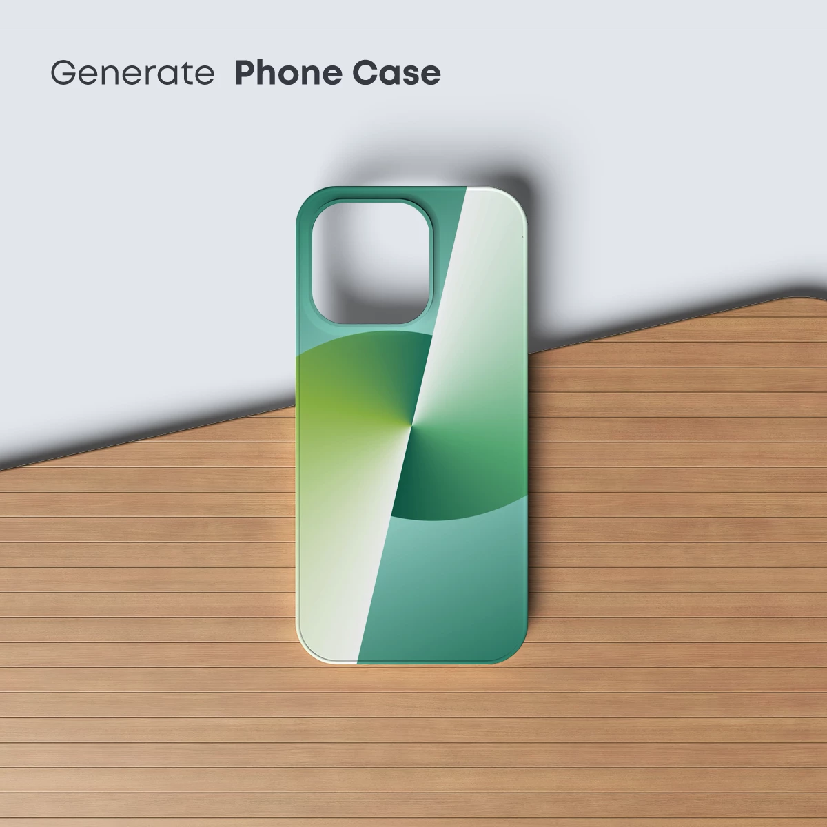 Geometric Green Harmony: Abstract Fluidity - Image 3