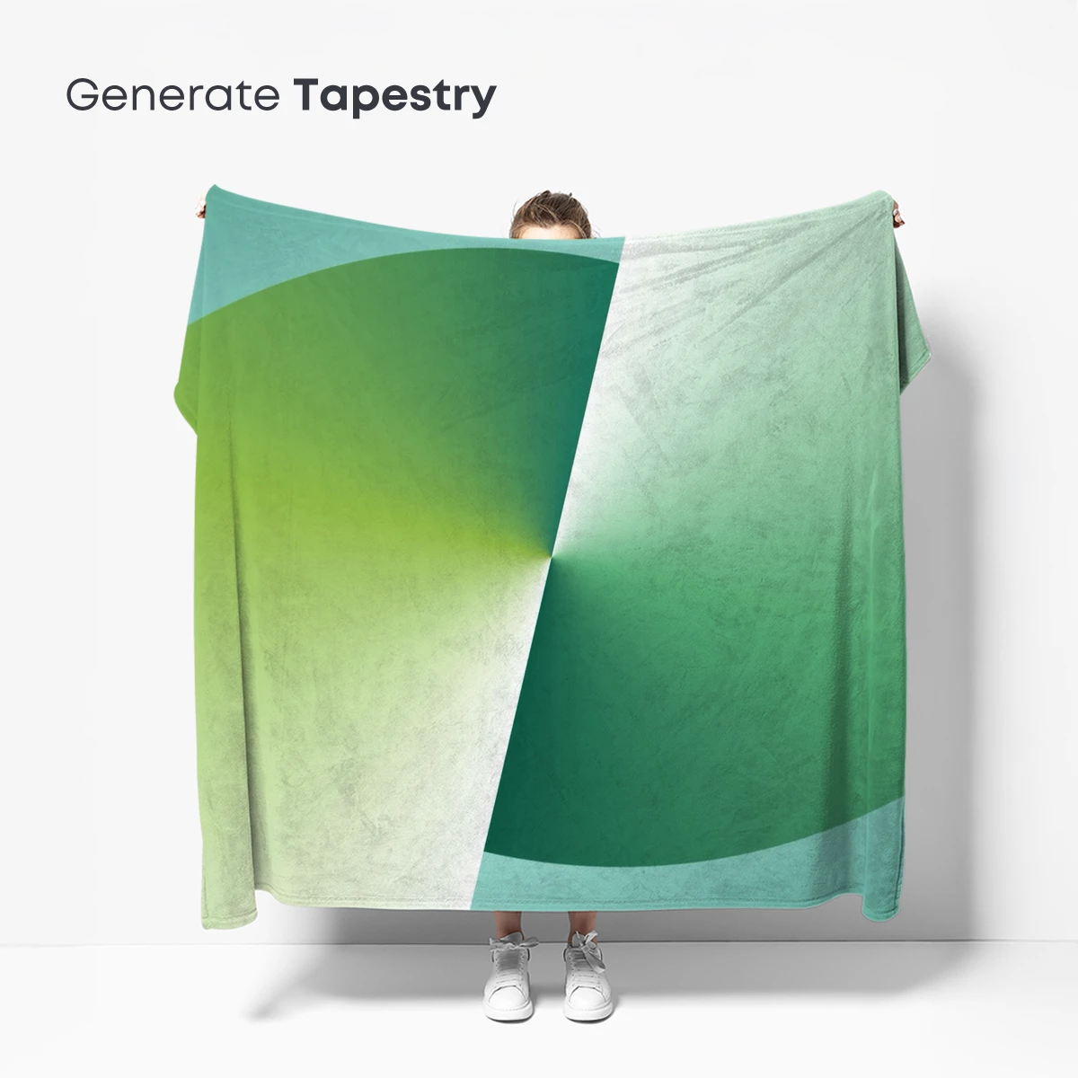 Geometric Green Harmony: Abstract Fluidity - Image 5