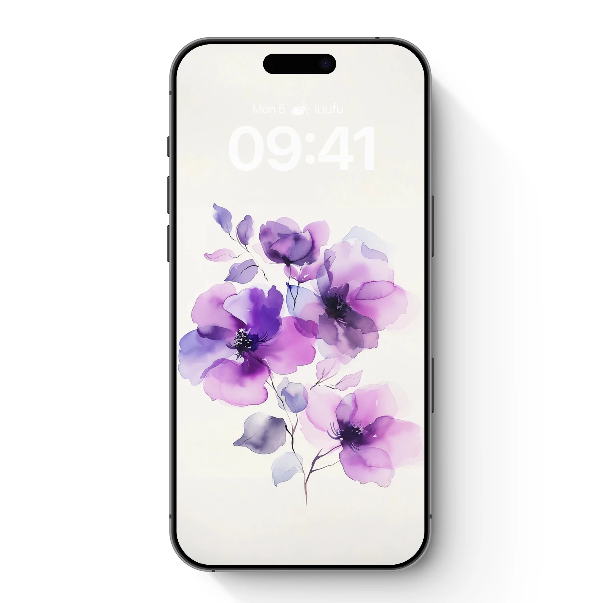 Ethereal Purple Blossoms: Watercolor Elegance