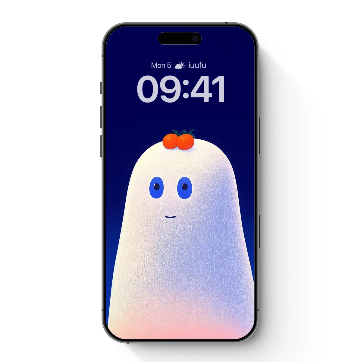 Ghostly Tangerine: Whimsical Spirit with Citrus Charm