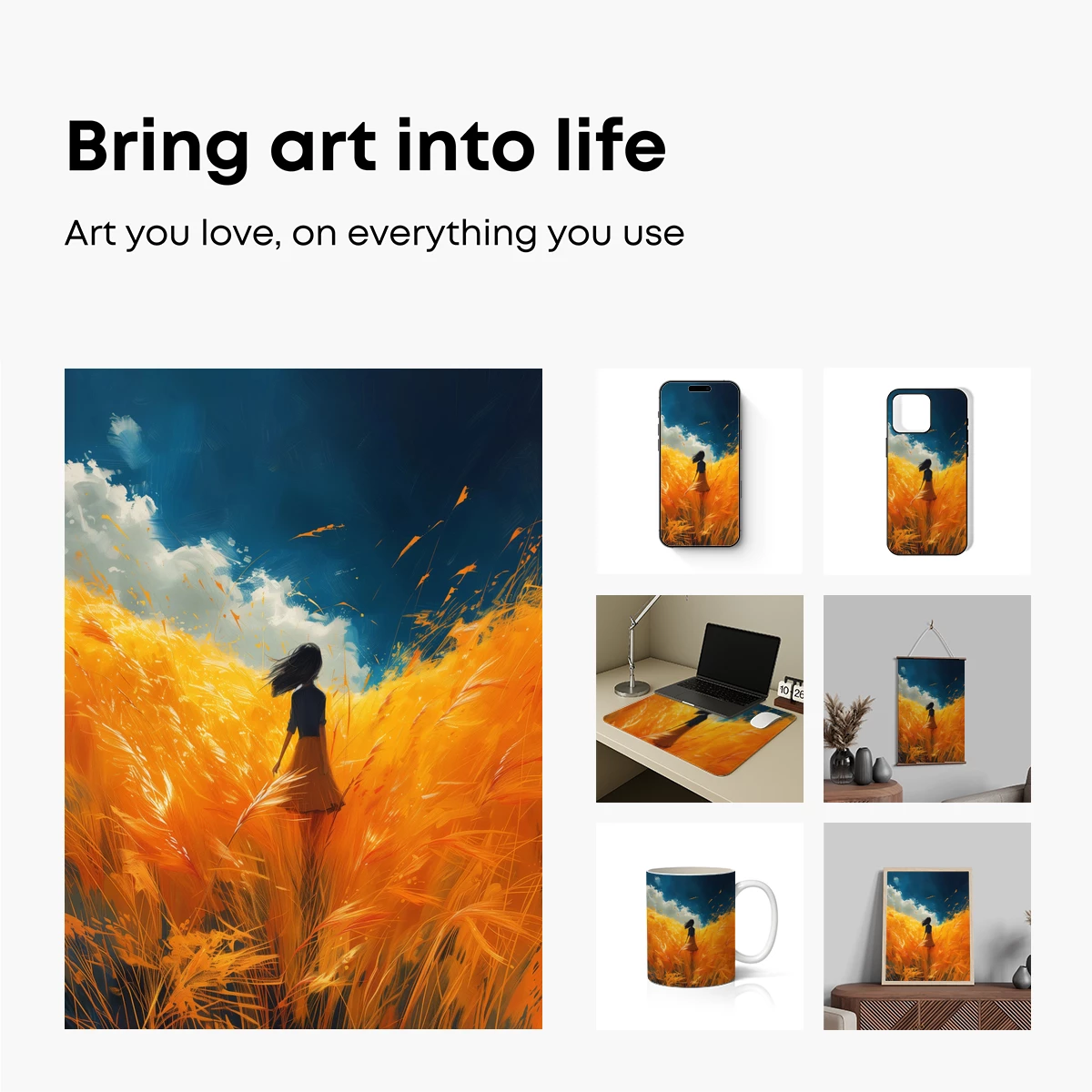 Golden Fields of Solitude: A Digital Art Odyssey - Image 2