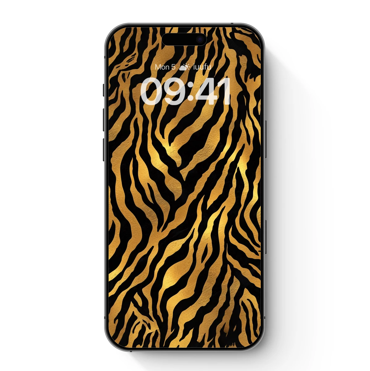 Golden Tiger Stripes: Luxe Wildlife Art