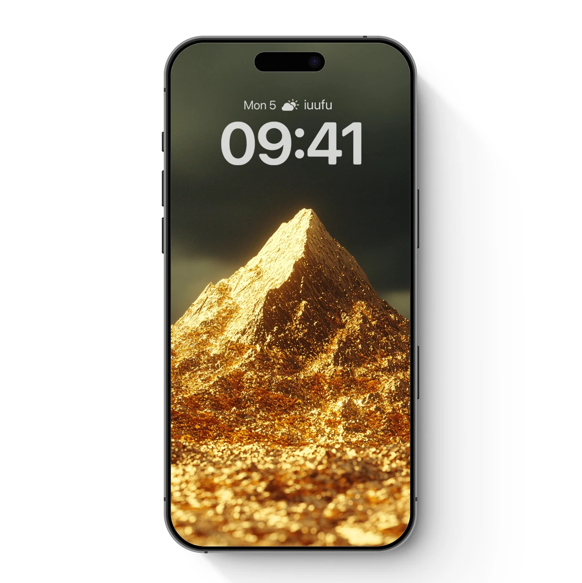 Golden Peak Majesty: Radiant Mountain Artistry