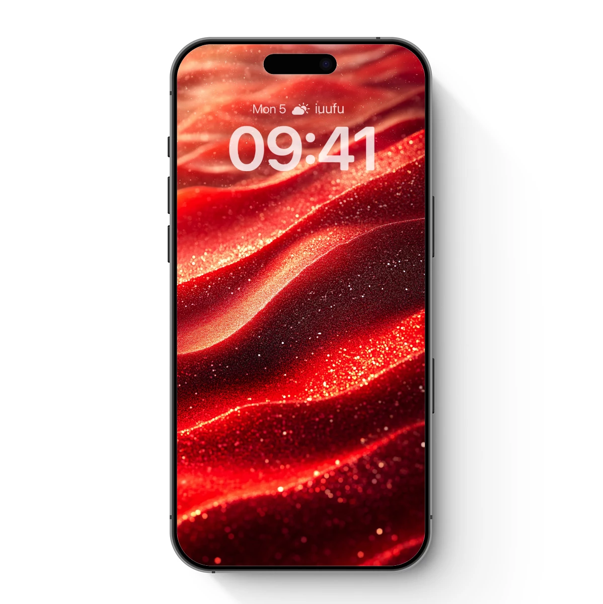 Crimson Waves of Glittering Elegance