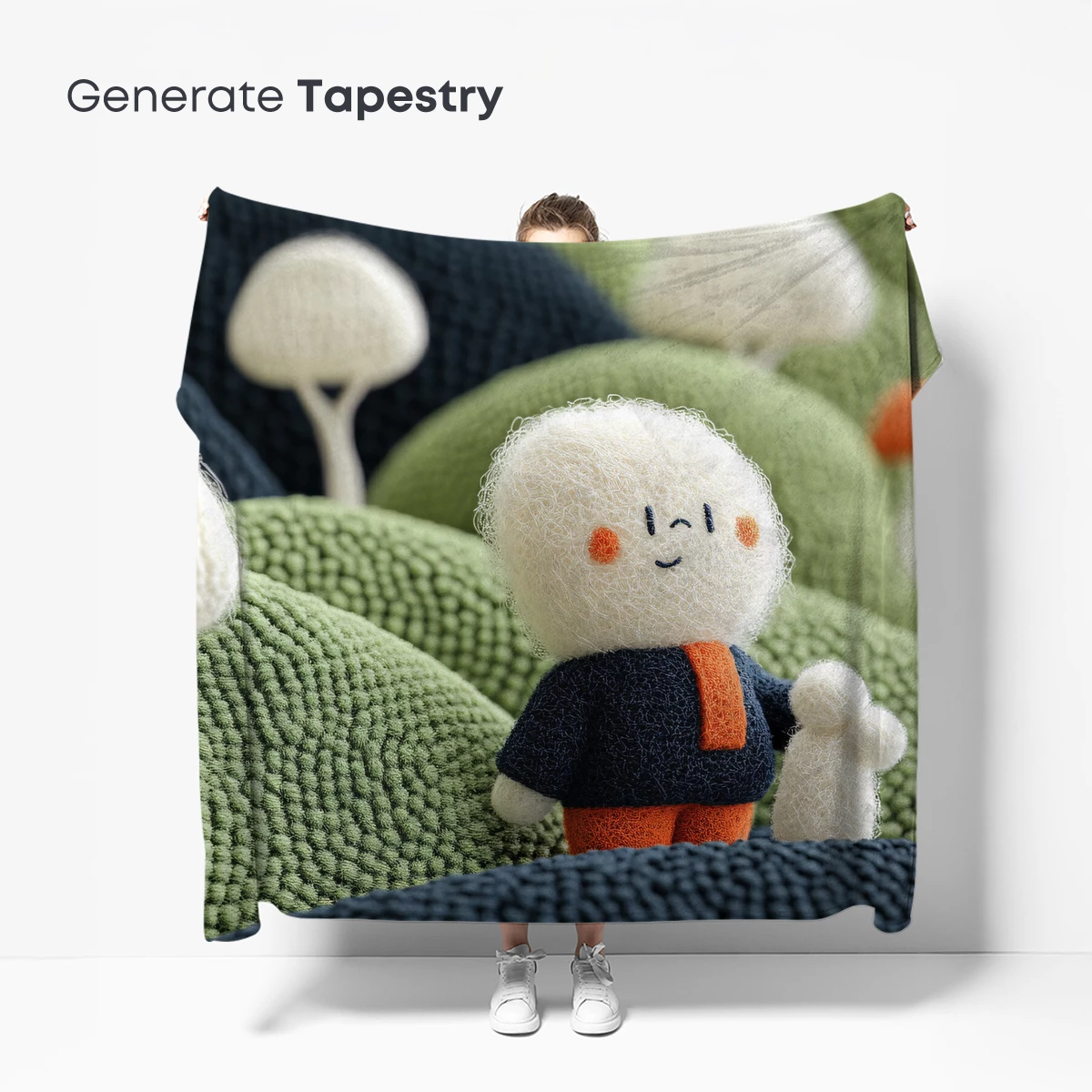 Knitted Explorer in Mushroom Forest - Image 5
