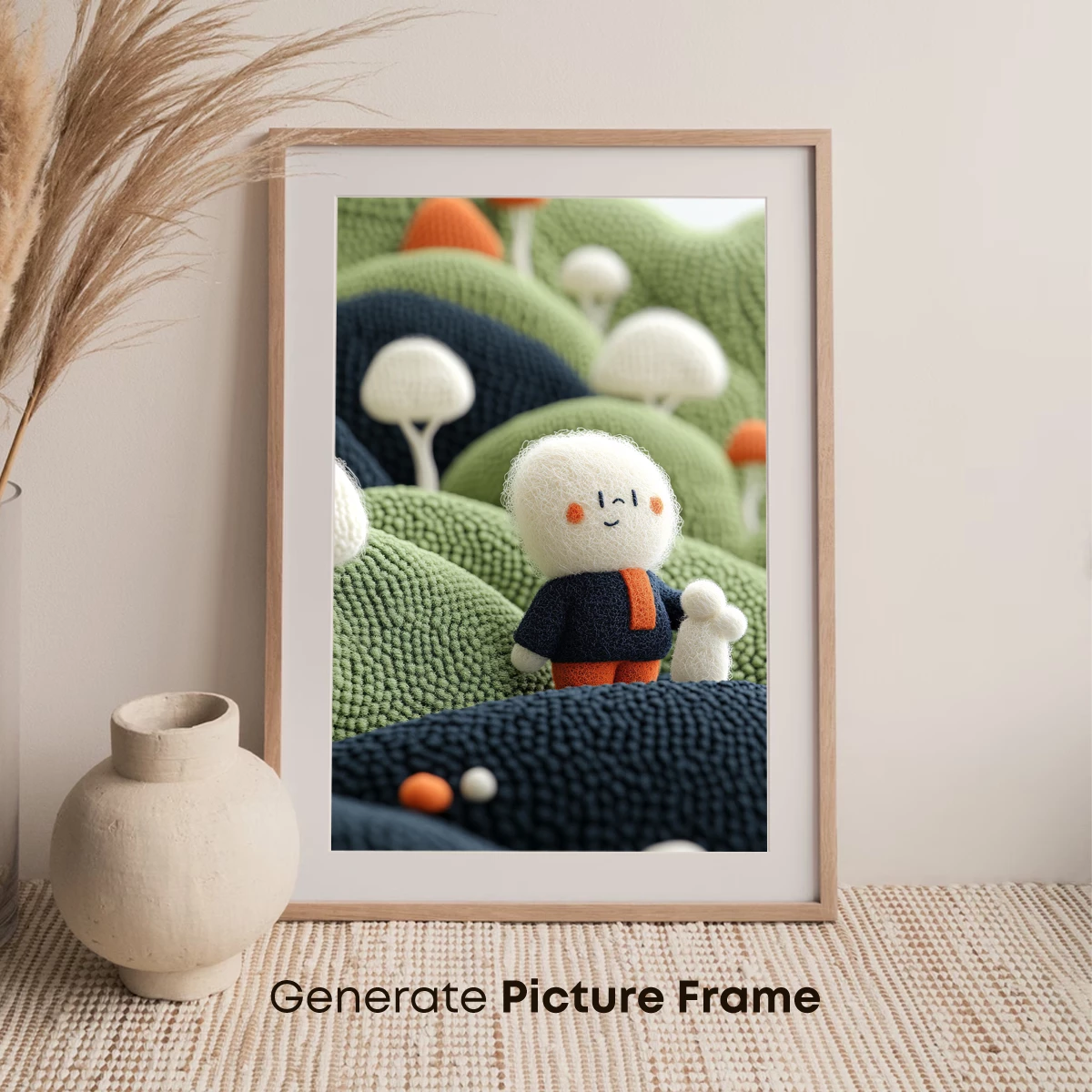 Knitted Explorer in Mushroom Forest - Image 7