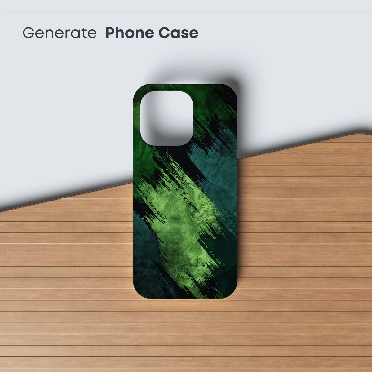 Green Abyss: Abstract Brushstroke Depth - Image 3