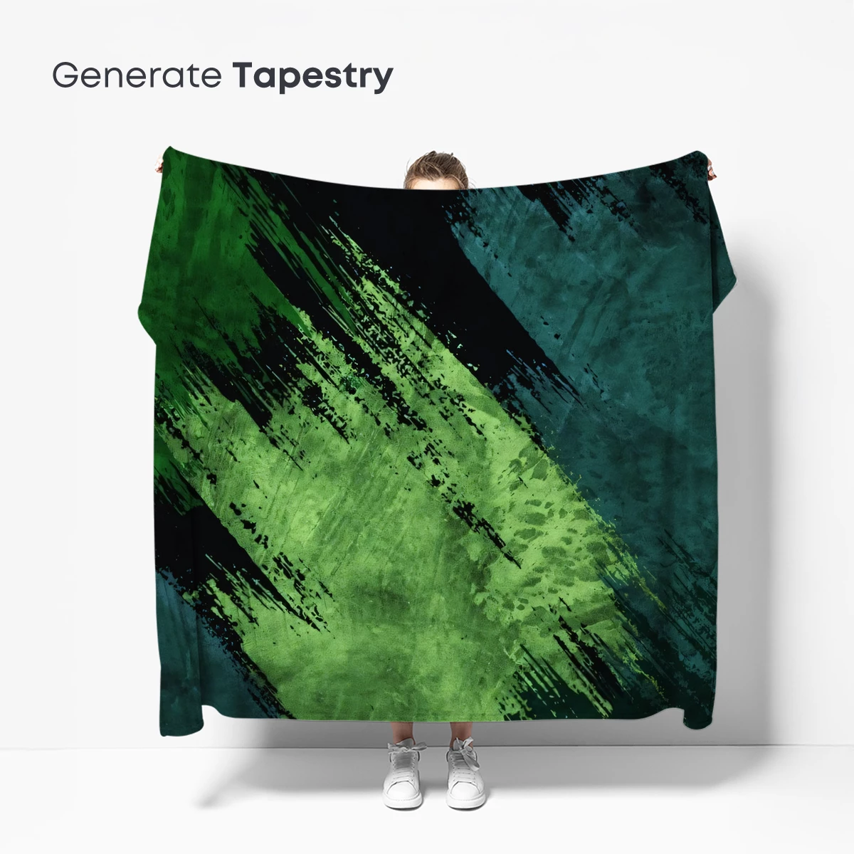 Green Abyss: Abstract Brushstroke Depth - Image 5