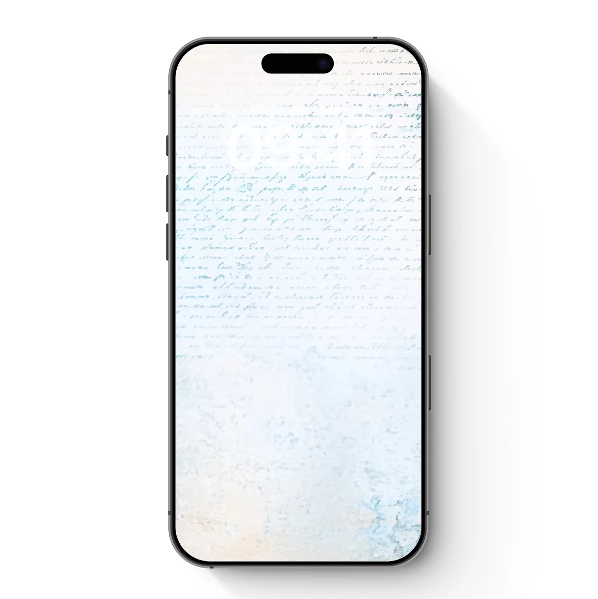 Ethereal Script Canvas: Vintage Blue Elegance