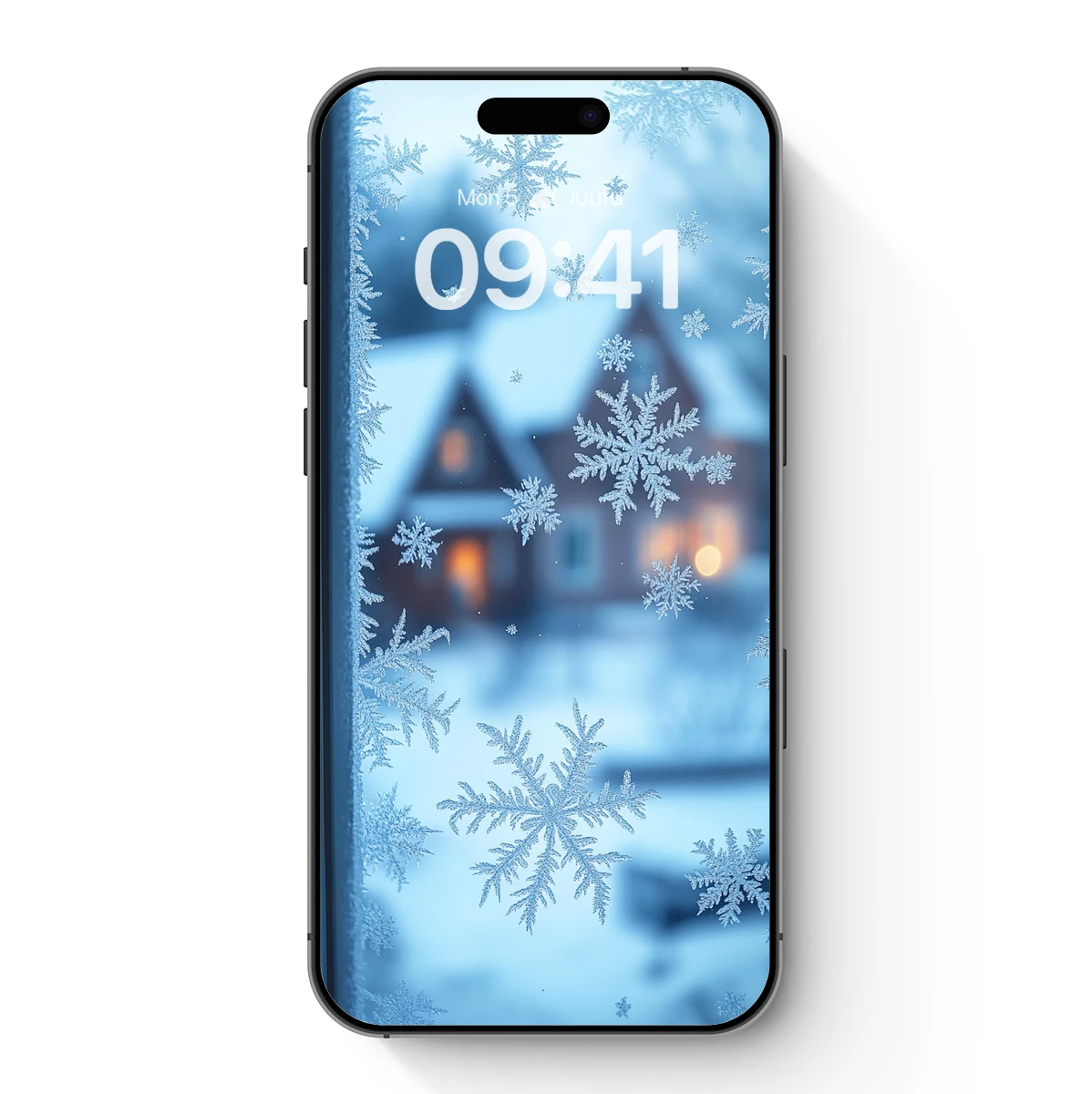 Frosty Snowflake Window View