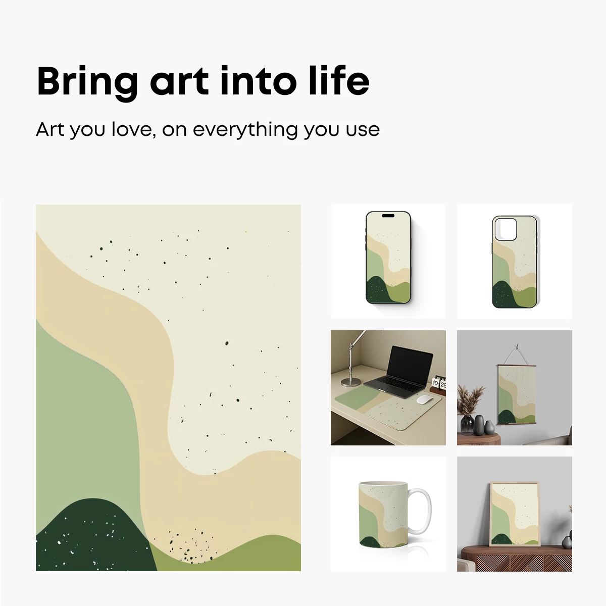 Abstract Earth Tones: Wavy Terrain Harmony - Image 2